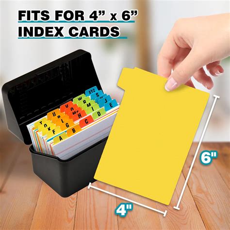 Chell 4x6 Poly Index Card Dividers Heavyweight Index