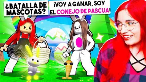 Hago Una Batalla De Mascotas Contra El Conejo De Pascua En Adopt Me