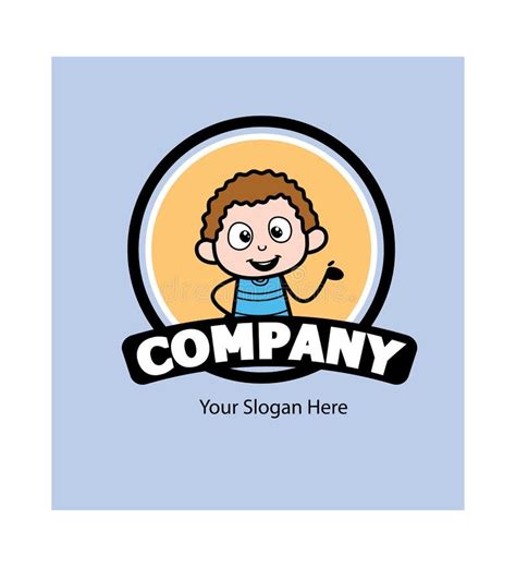 Cartoon Kid As Company Logo Stock Illustration Illustration Of