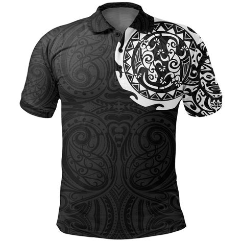 Aio Pride Maori Tangaroa Tattoo New Zealand Polo Shirt White Aio