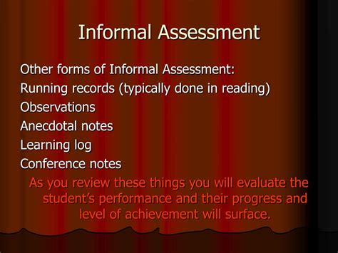 Ppt Informal Assessment Powerpoint Presentation Free Download Id