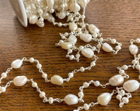 Freshwater Pearl Rosary Chain Rosary Chain By The Foot Multi Pearl