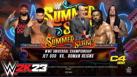 WWE 2K23 Can Jey Uso Defeat Roman Reigns At Summerslam 2023 YouTube