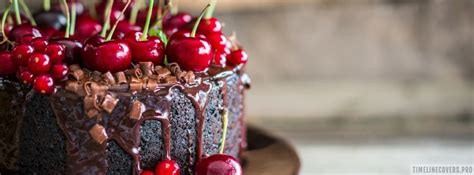 Cherry Chocolate Cake Facebook Cover