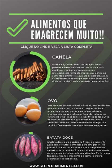 LISTA DE ALIMENTOS QUE EMAGRECEM MUITO CLIQUE E VEJA Alimentos Para