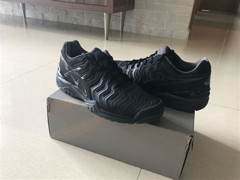 Asics Gel Resolution 7 Black Mens Fashion Activewear On Carousell