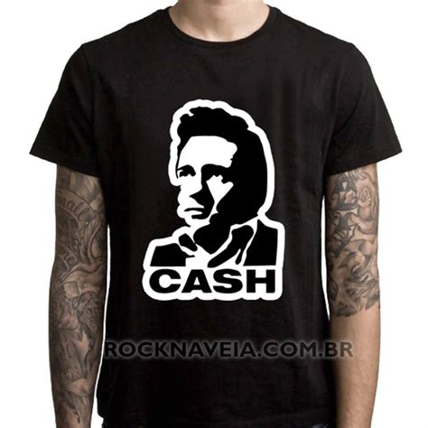 Camiseta Masculina Johnny Cash ESTAMPARIA ROCK NA VEIA