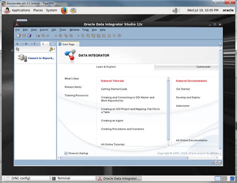 Data Integration Platform Cloud Connecting To Odi Studio With Vnc Server