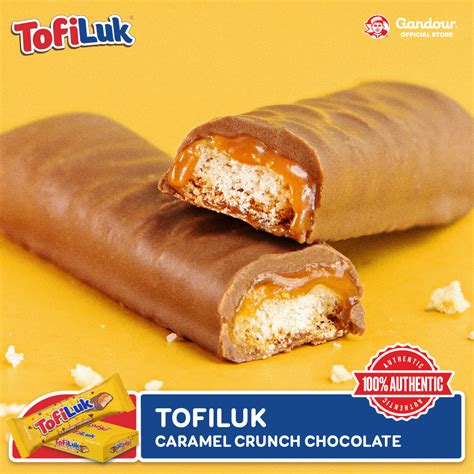 Gandour Tofiluk Caramel Crunch Chocolate 22g Bar 1 Box Pack Of 24