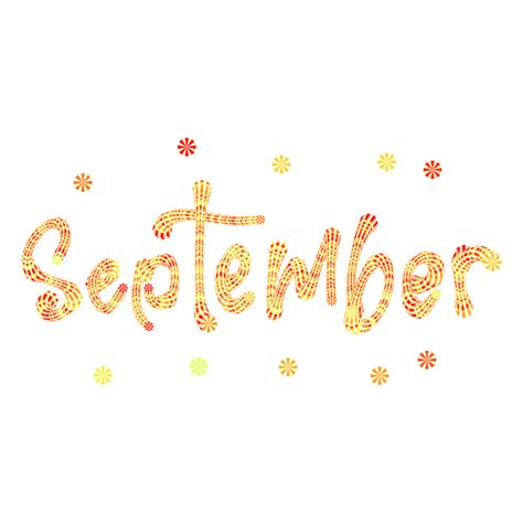 Hello September Calligraphy Autumn Greeting Card Handdrawn Illustration