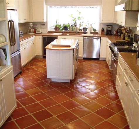 Traditional Saltillo Terra Cotta Floor Tile In A Beautiful White