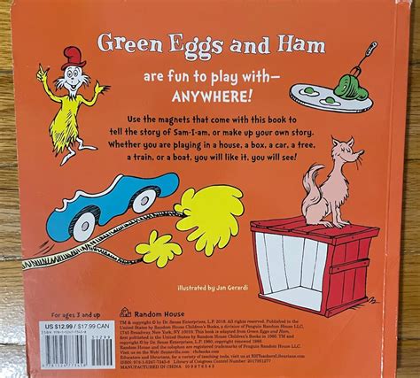 Green Eggs And Ham Back Book Cover