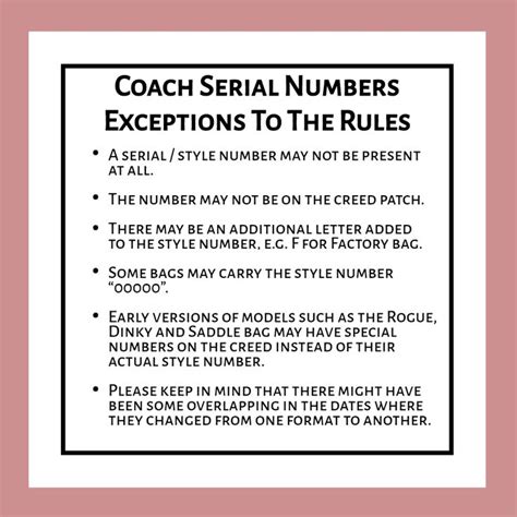 The Ultimate Guide To Coach Serial Numbers Coach Style Number Guide