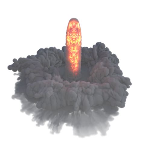 Flames And Smoke For Rocket Launch D Render Isolated Png