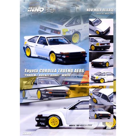 Inno64 164 Toyota Corolla Trueno Ae86 Pandem Rocket Bunny White Dieca