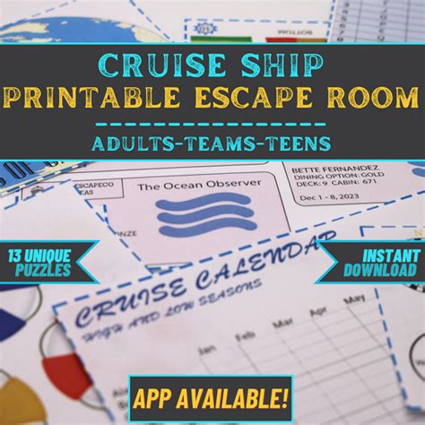 Cruise Ship Escape - Escape Room Game Printable – PaperEscapeCo