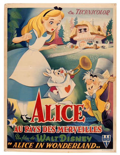 Hake's - "PINOCCHIO" & "ALICE IN WONDERLAND" BELGIAN MOUNTED MOVIE ...