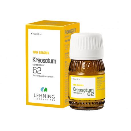 Kreosotum Complexe N Lehning Solution Buvable Contre La Toux Grasse