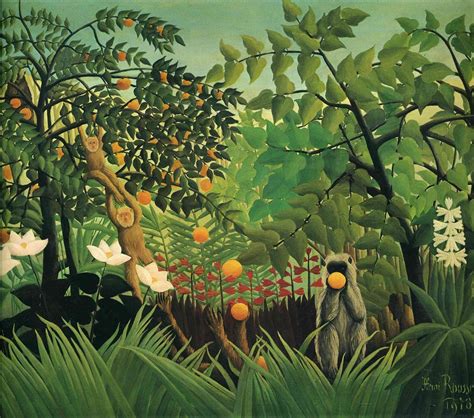 French Painters Henri Rousseau Exotic Landscape 1910