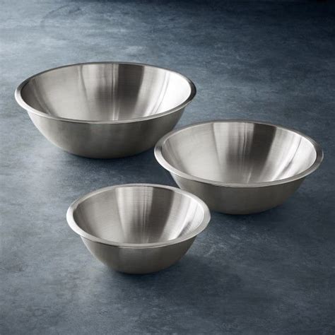 Williams Sonoma Open Kitchen Stainless Steel Mixing Bowls Set Of 3 Steel Mixing Bowls