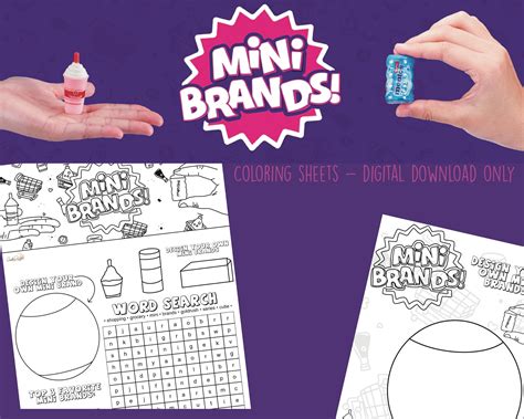 Digital Download Mini Brands Coloring Pages - Etsy Canada