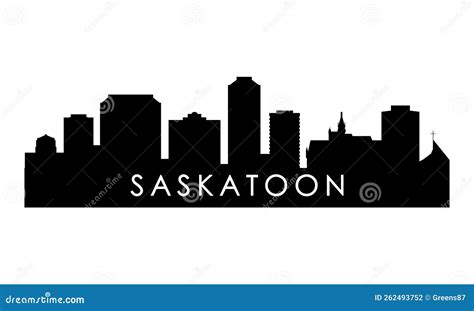 Saskatoon Skyline Silhouette. Stock Vector - Illustration of city, downtown: 262493752