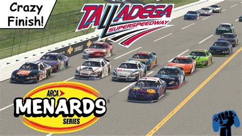 Iracing Talladega Arca Series Crazy Finish Youtube