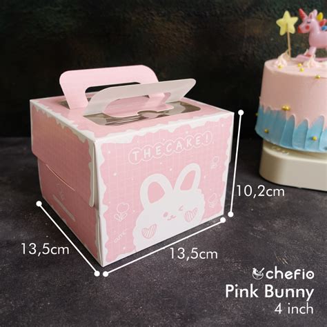 Jual Cake Box Mika Handle Kotak Kue Tart Ulang Tahun Dus Tinggi Box