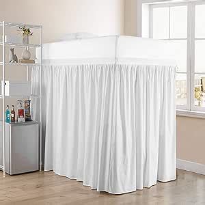 Amazon Extended Dorm Sized Cotton Bed Skirt Panel With Ties