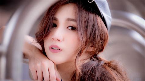 Asian Brown Eyes Brunette Face Girl Model Woman K HD Wallpaper Rare Gallery