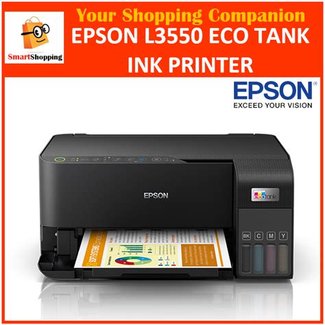 Epson Ecotank L3550 3550 All In One Ink Printer Print Scan Copy Home Borderless Printing 2 Years