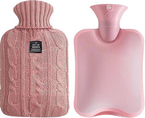 Hot Water Bag Hot Water Bottle Liters Heat Up And Refreezable Hot Cold Pack With Knit Cover