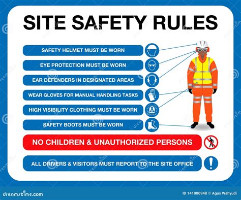 safety rules wooden letterpress stock photography cartoondealercom