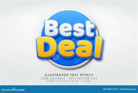 Best Deal Editable Illustrator Text Effect Eps File Vector Stock Vector ...