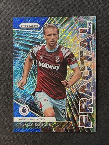 Panini Prizm Premier League Fractal Tomas Soucek Blue