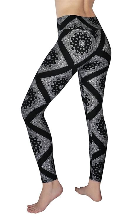 Comfy Yoga Pants High Waisted Yoga Leggings With Bohemian Print