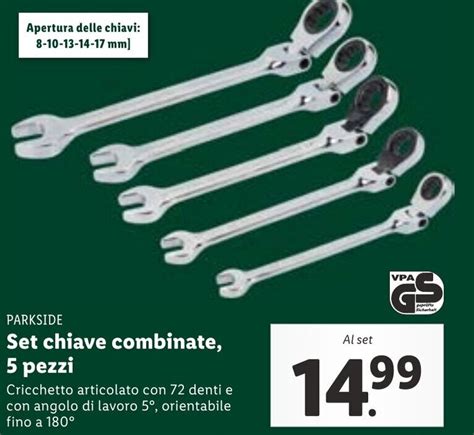 Parkside Set Chiave Combinate Pezzi Offerta Di Lidl