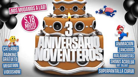 Noventeros III Aniversario Entradas Cartel Grupos De Noventeros III