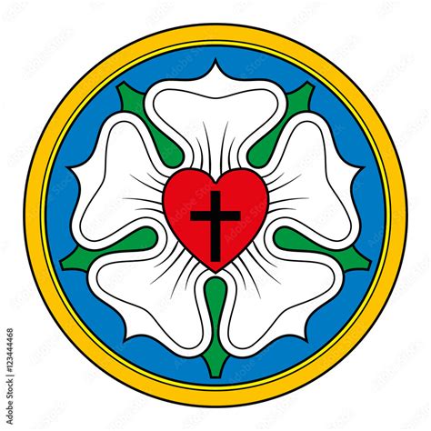 Luther Rose Also Luther Seal Symbol Of Lutheranism Used By Martin