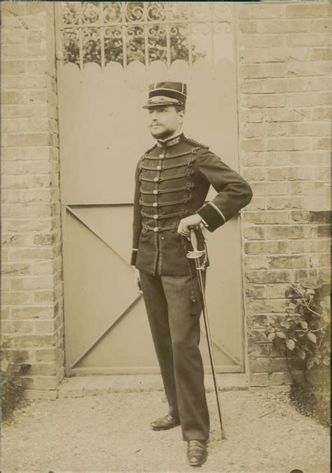 France Militaire français en uniforme ca 1900 vintage citrate print by