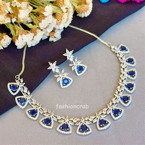 Blue Stone Zirconia Jewellery Set