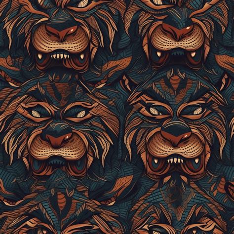 lion realistic seamless pattern images    freepik