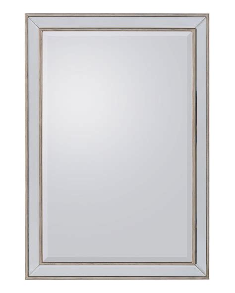 John Richard Collection Silver Framed Beveled Mirror Beveled Mirror Silver Frame Mirror