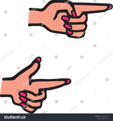 Illustration Material Womans Hand Pointing Stock Vector Royalty Free