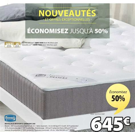 Promo Matelas Ressorts Simmons Chez Jysk Icatalogue Fr