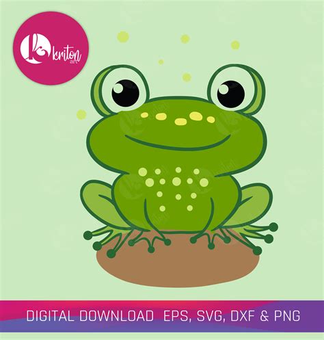 Cute Frog Svg Cut File For Cricut And Silhouette Digital Etsy