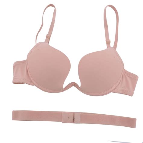 TelDen Women S Bra Push Up Bra Low Cut Bra Dresses B Nude Amazon In Fashion