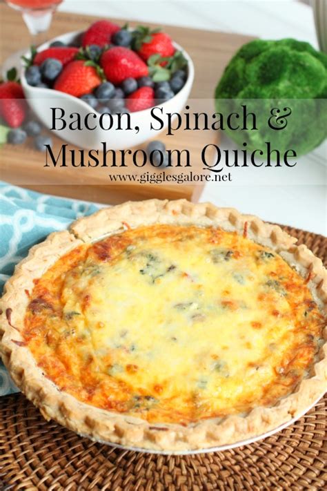 Bacon Spinach And Mushroom Quiche