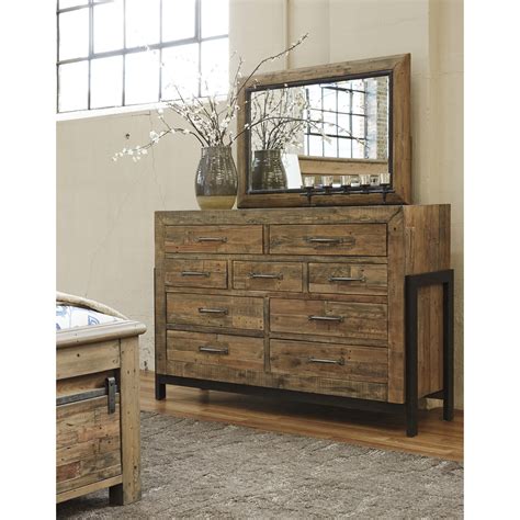 Signature Design By Ashley Sommerford Reclaimed Pine Solid Wood Dresser