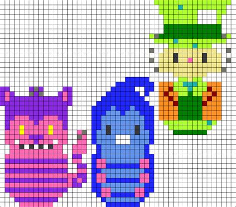 Alice In Wonderland Perler Bead Pattern Chartdevelopment